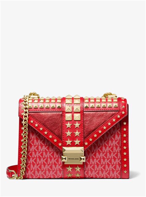 michael kors red whitney bag|Michael Kors whitney tote.